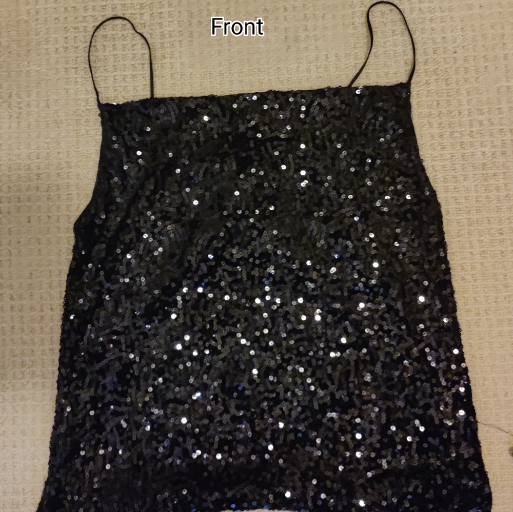 Black Sequined Chemise